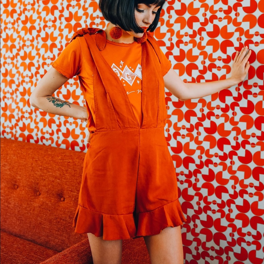 Dazey LA sample jumpsuit - small rust